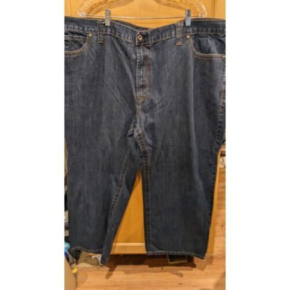 SYNGERY Jeans Mens‎ Size 52X28 dark Wash Straight Leg - Picture 1 of 5